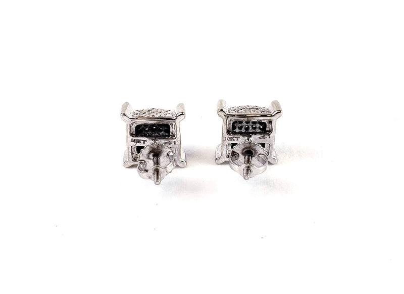 Diamond Earrings 100 Diamonds .30 Carat T.W. 14K White Gold 2.67g