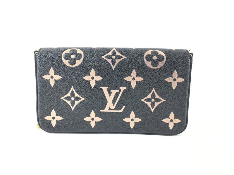 LOUIS VUITTON FELICIE POCHETTE BICOLOR MONOGRAM EMPREINTE GIANT (IRZ)