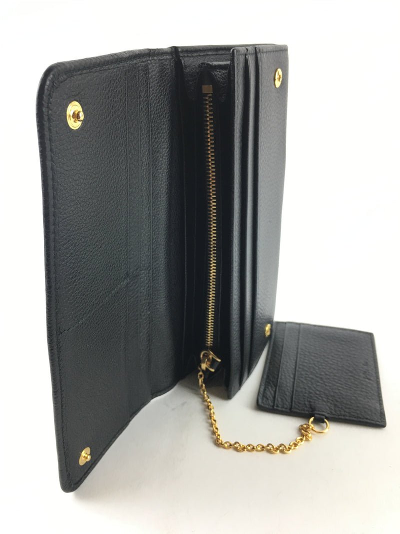 PRADA VITELLO LARGE GRAIN FLAP WALLET (LZX)