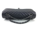 Chanel Chevron Caviar Leather Double Flap Bag (WEZX) 8621