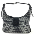 Fendi Grey/Black Zucca Canvas Shoulder Bag (LRZ) 2877