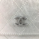 Chanel Aged Calfskin Quilted Woc Metallic Silver (L5ZX) 2837