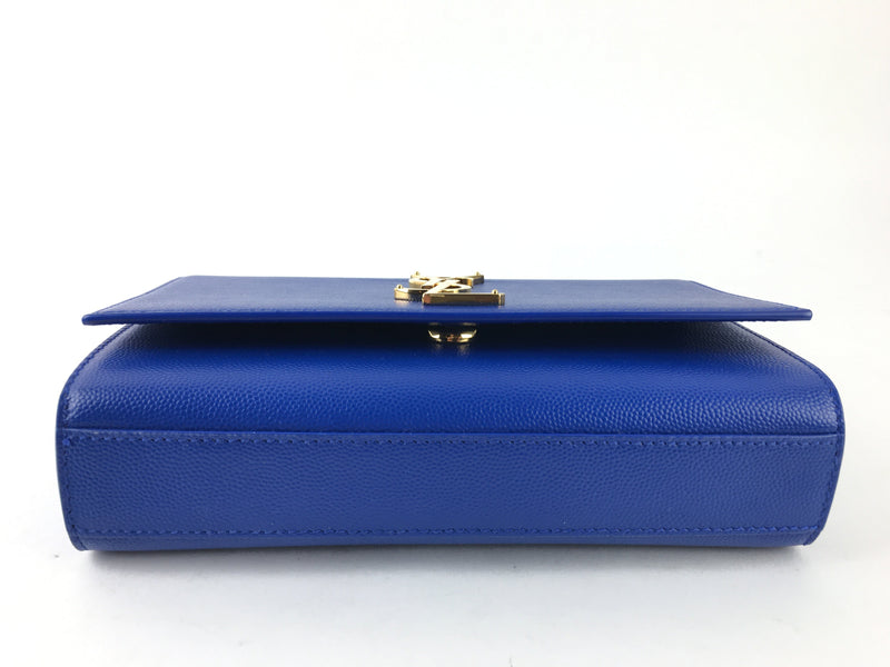 Yves Saint Laurent YSL Medium Kate Blue Leather Purse (RZX) 4696