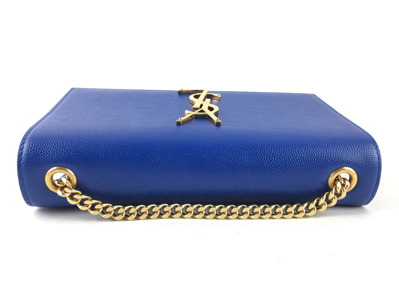 Yves Saint Laurent YSL Medium Kate Blue Leather Purse (RZX) 4696