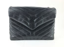 Yves Saint Laurent Calfskin Y Quilted Monogram Medium LouLou Bag In Black (CRZ) 3851