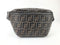 Fendi FF Embossed Leather Tobacco Black Belt Bag (LWZX) 0936