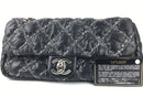 Chanel Nylon Medium Flap In Black With Stitch (LRZX) 11779