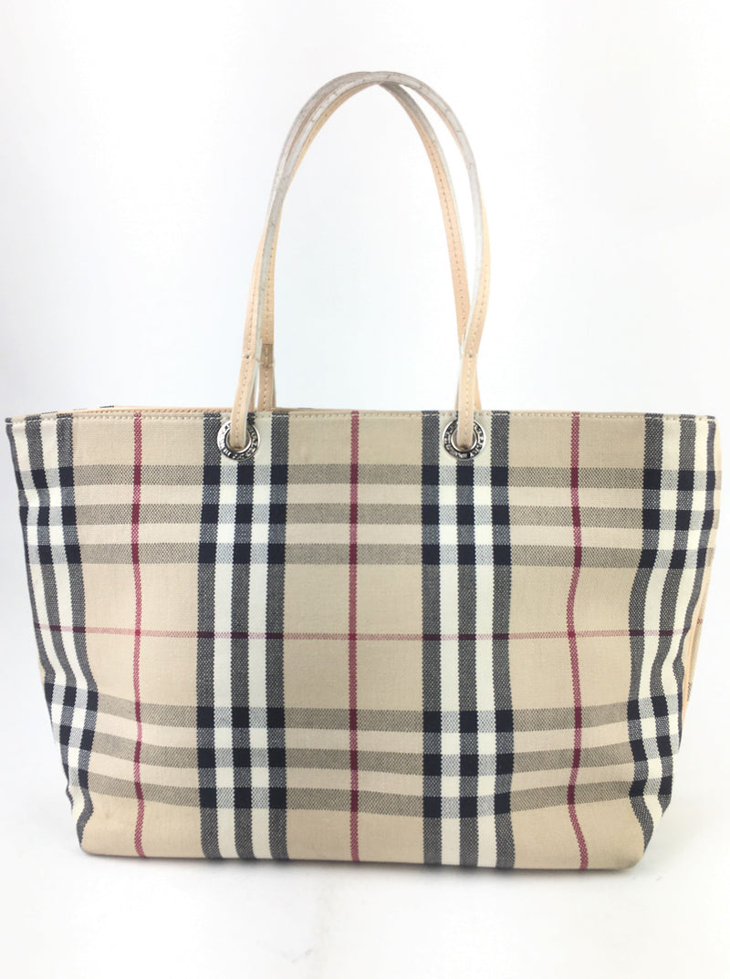 Burberry Nova Check Canvas Tote (CR) 9932