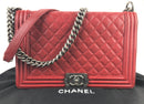 Chanel Caviar Quilted Large Boy Flap Dark Red (LCZX) 3821