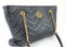 Gucci Calfskin Matelasse Medium GG Marmont Black Tote (SOR) 1289