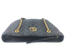 Gucci Calfskin Matelasse Medium GG Marmont Black Tote (SOR) 1289