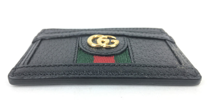 Gucci Ophidia Black Leather Card Holder (LZX) 3818