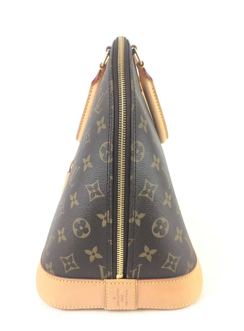 Louis Vuitton Alma GM Monogram Brown Canvas Satchel (LZXX) 5448