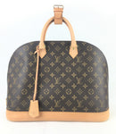 Louis Vuitton Alma GM Monogram Brown Canvas Satchel (LZXX) 5448