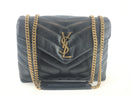 Yves Saint Laurent Loulou Small Quilted Leather Chain Black Bag (CZX) 0365