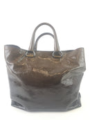 Prada Vitello Shine Brown Tote (LOZ) 9992