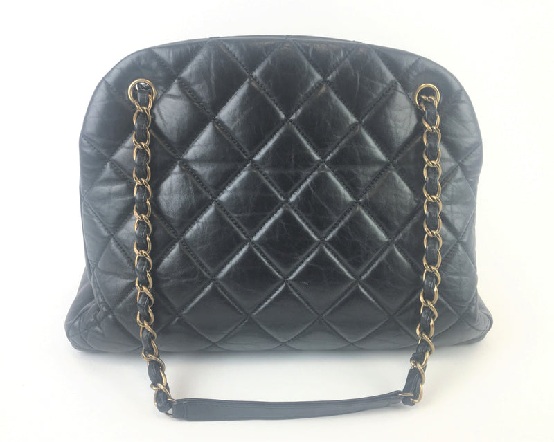 Chanel Aged Calfskin Bowling Black Bag (LOZX) 6263