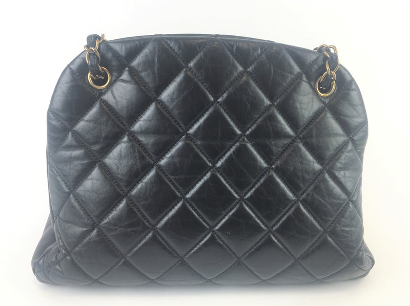 Chanel Aged Calfskin Bowling Black Bag (LOZX) 6263