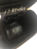 Chanel Vintage Caviar Black Leather Cosmetic Vanity Bag (WZX) 385