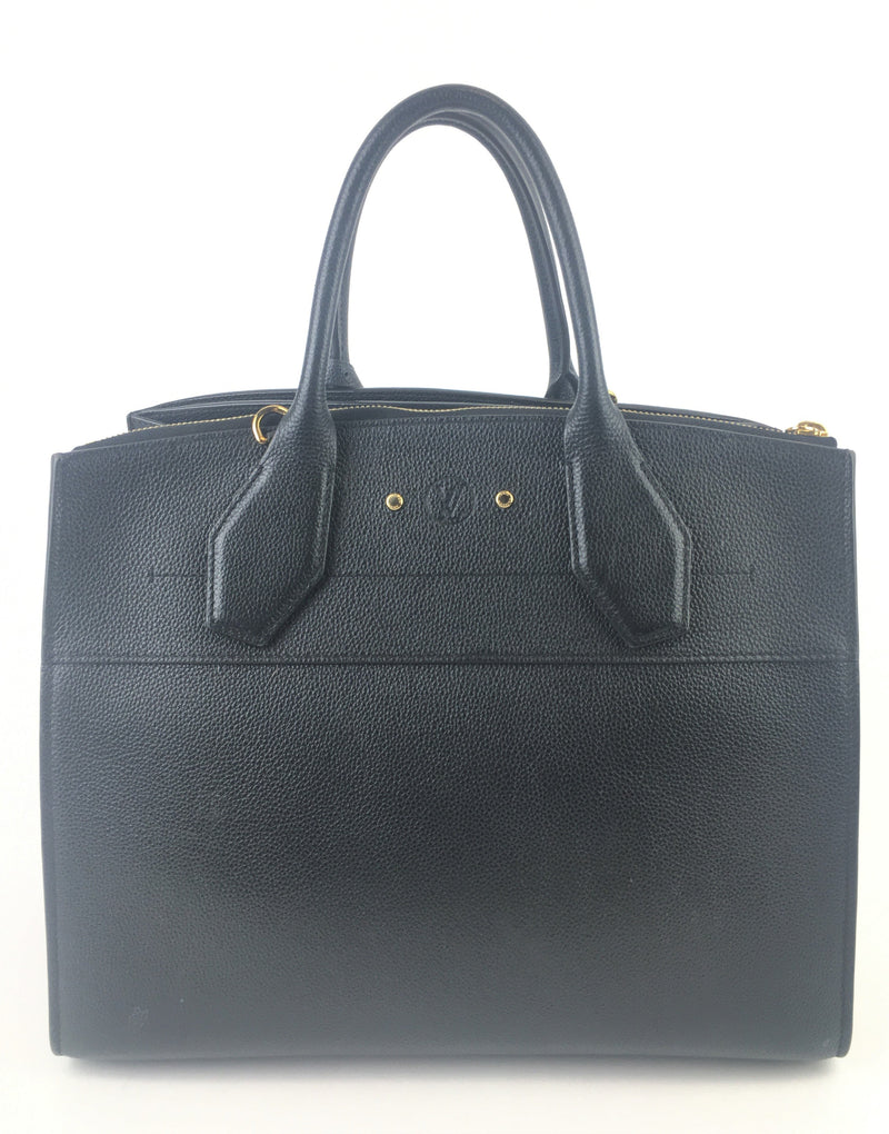 Louis Vuitton City Steamer MM Black Shoulder Bag (LRZX) 0778