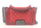 Chanel Coco Red Caviar Top Handle Cross Small Boy Bag (WRZX) 1005