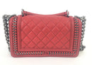 Chanel Coco Red Caviar Top Handle Cross Small Boy Bag (WRZX) 1005