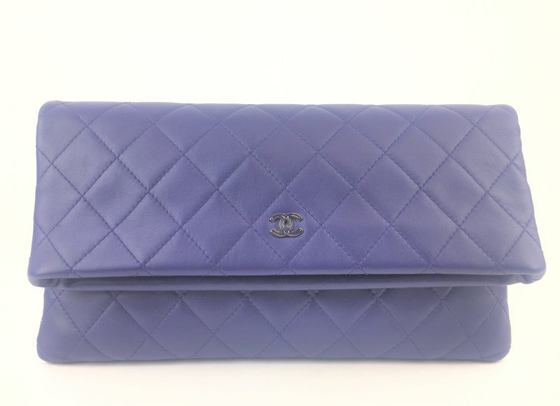 Chanel Large Purple Lambskin Fold (LZXX) 2749