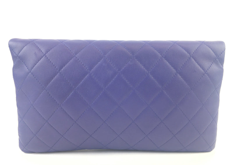 Chanel Large Purple Lambskin Fold (LZXX) 2749