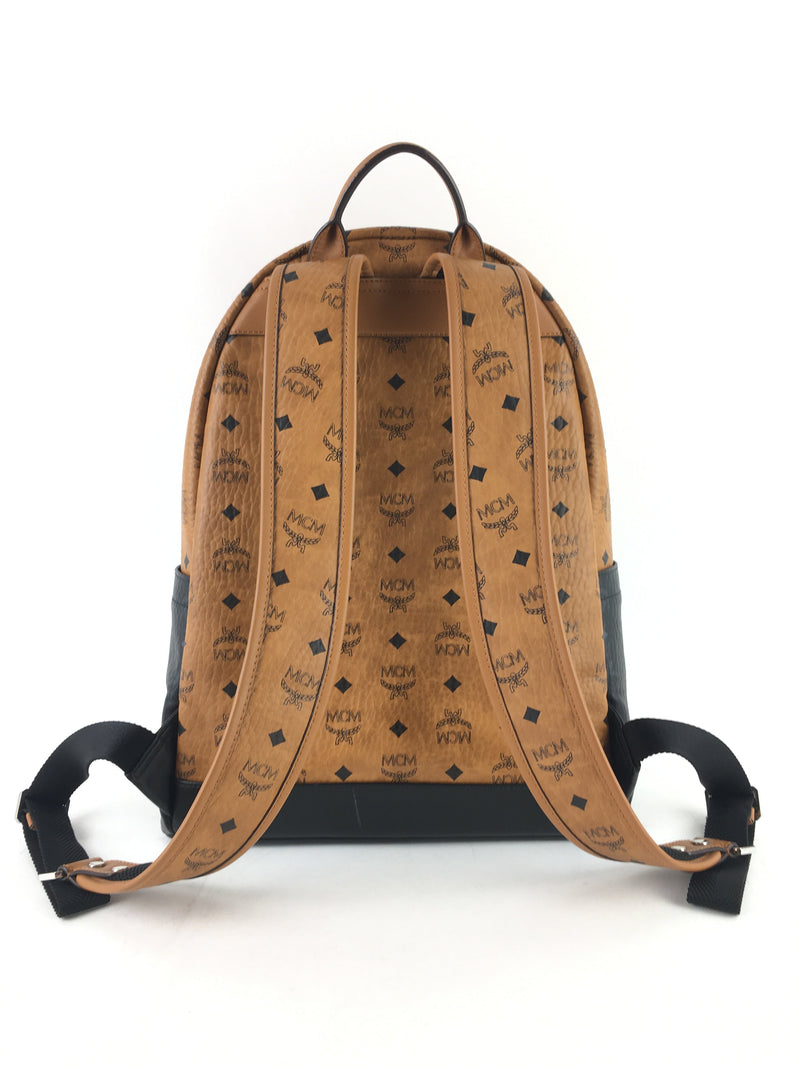 MCM STARK V MIXED VISETOS COGNAC BACKPACK (OZX)