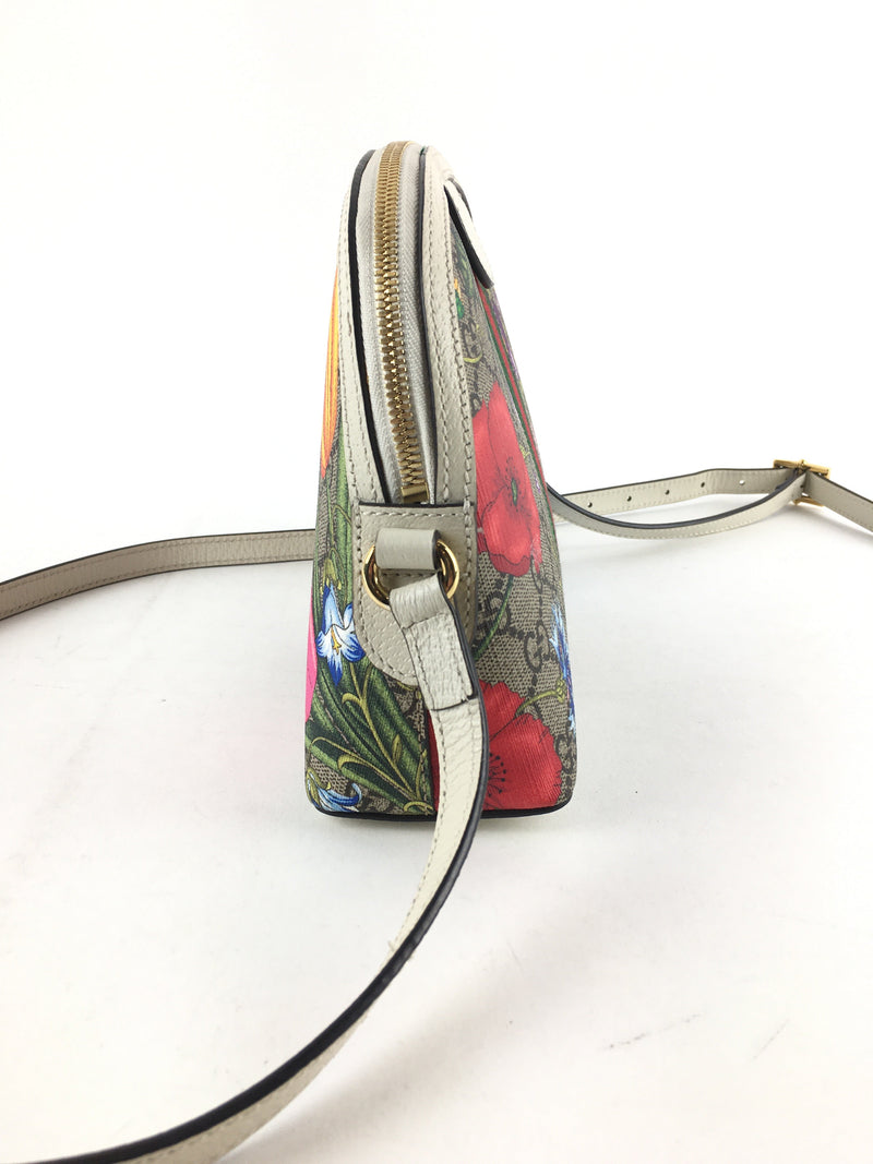 GUCCI 476466 GG FLORA WEB OPHIDIA SHOULDER BAG (WZX)