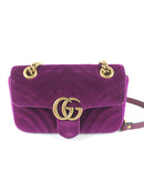 GUCCI 446744 GG MARMONT VELVET MATELASSE BAG (RZX)