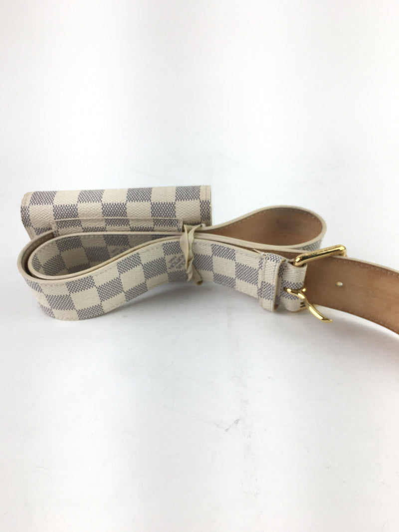 LOUIS VUITTON DAMIER AZUR POCHETTE SOLO BELT (OOR)