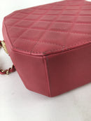 Chanel Pink Lambskin Octagon CC Camera Bag (LOZX) 7315