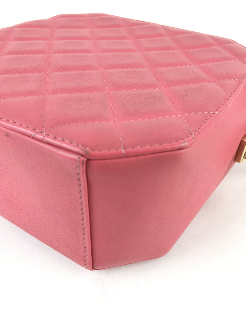 Chanel Pink Lambskin Octagon CC Camera Bag (LOZX) 7315