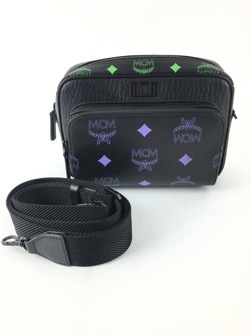 MCM Klassik Visetos Black Leather Crossbody (OZX) 4987