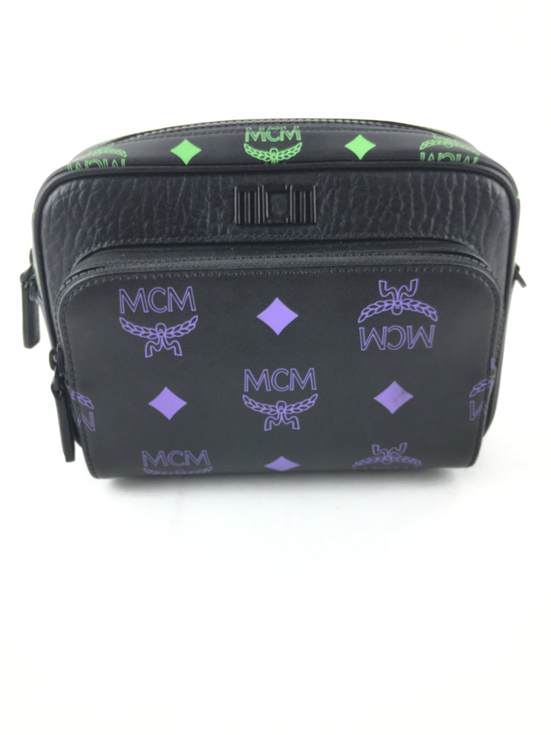 MCM Klassik Visetos Black Leather Crossbody (OZX) 4987