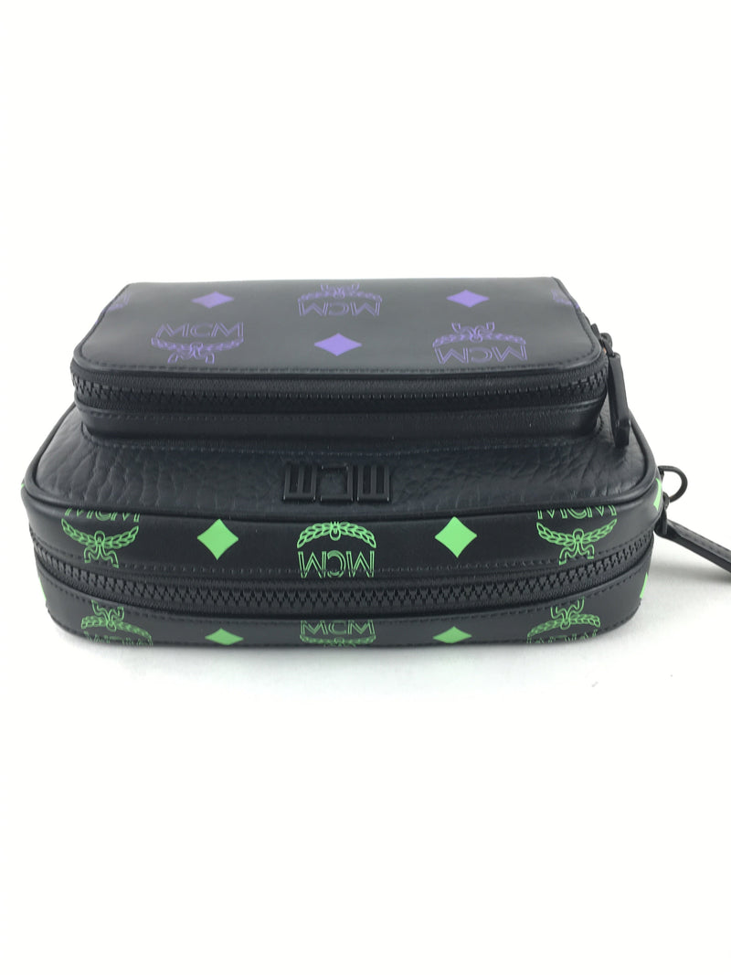 MCM Klassik Visetos Black Leather Crossbody (OZX) 4987
