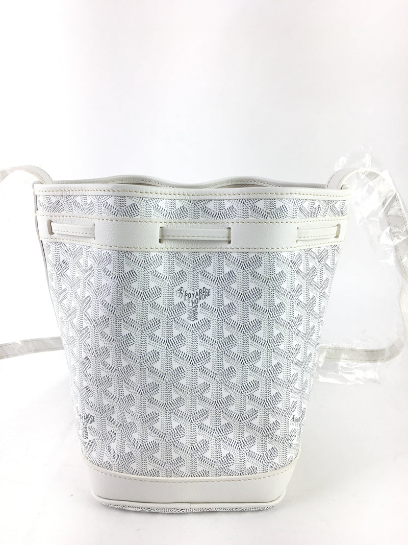 Goyard Model Petit Flot Bucket Bag White (IZX) 5104