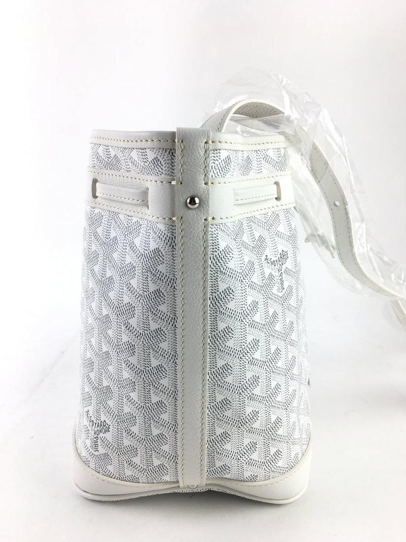 Goyard Model Petit Flot Bucket Bag White (IZX) 5104