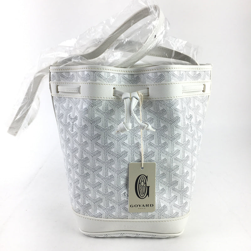 Goyard Model Petit Flot Bucket Bag White (IZX) 5104