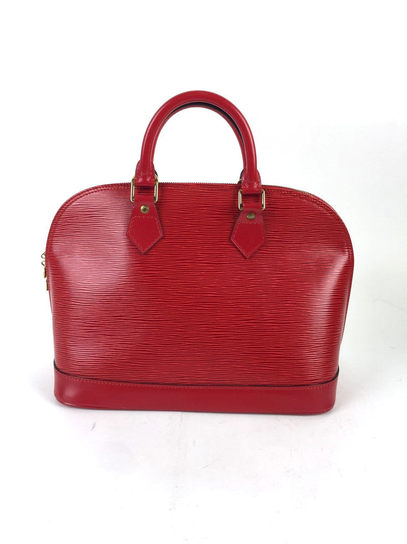 LOUIS VUITTON EPI ALMA MM HANDBAG RED