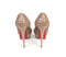 CHRISTIAN LOUBOUTIN PATENT LEATHER ALTI PUMP SPIKES HEELS NUDE SIZE 39 (US 9)