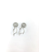 Gold-Diamond Earrings 62 Diamonds .62 Carat T.W. 10K White Gold 2.16g