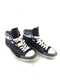 PRADA HIGH TOP 4T 2488, BLACK WHITE GRAY SNEAKER, 9.5