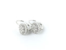 Gold-Diamond Earrings 76 Diamonds .76 Carat T.W. 14K White Gold 2.85g