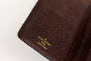 LOUIS VUITTON LONG BROWN TAÏGA LEATHER WALLET