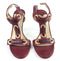 JIMMY CHOO RED AND GOLD VERO CUOIO PUMPS