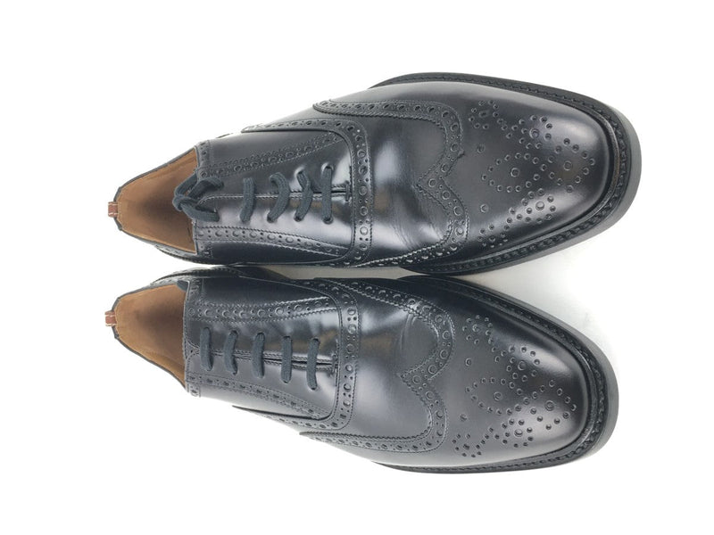 BURBERRY LENNARD TB-EMBOSSED LEATHER OXFORD SHOES