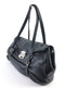 PRADA BLACK LEATHER PUSHLOCK SHOULDER BAG