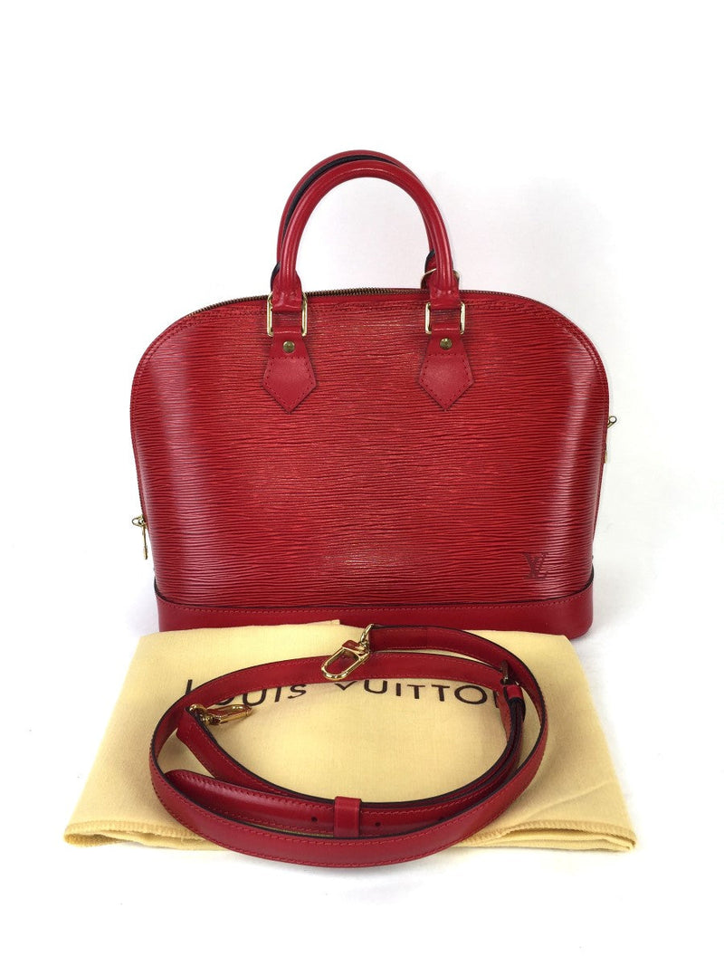 LOUIS VUITTON EPI ALMA MM HANDBAG RED